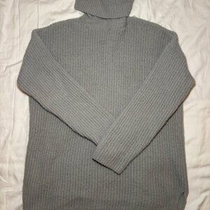 Abercrombie & Fitch Women’s Turtleneck Sweater, Sz S, Gray, Knit Pullover -*FLAW